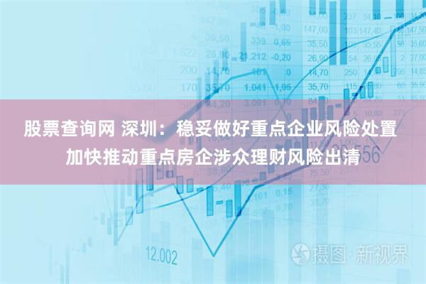 股票查询网 深圳：稳妥做好重点企业风险处置 加快推动重点房企涉众理财风险出清